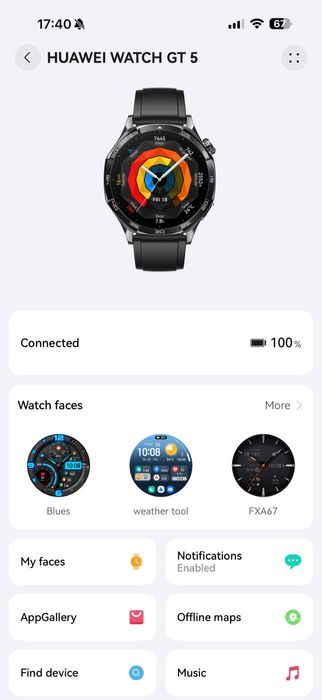 Huawei Watch GT 5 – smartwatch, stare foarte bună, fără cutie