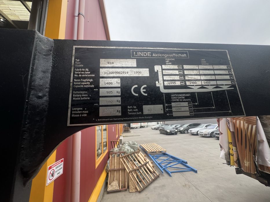 Електрокар Линде повдигащ 6950мм Рециклиран в перфектно състояние