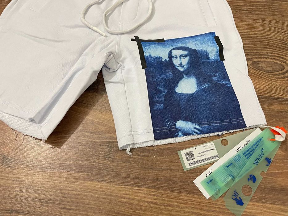 Оригинални Мъжки Къси Панталони Off-White Mona Lisa Шорти