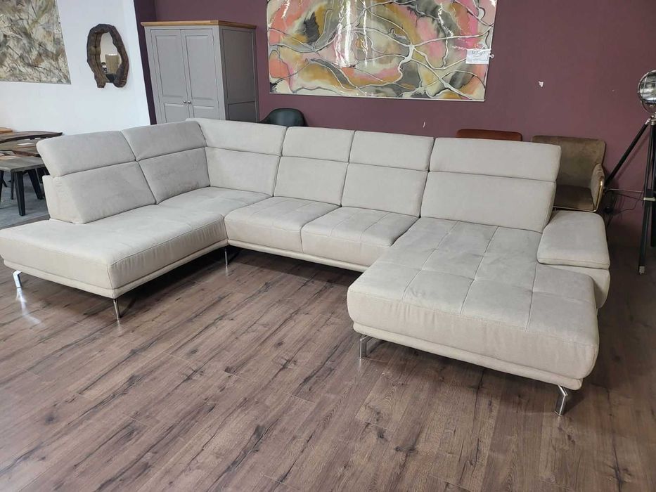 Бежов П - образен ъглов диван ZE-EM20021