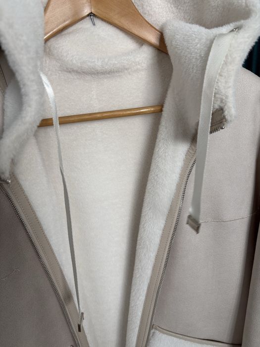 Двусторонняя дубленка пальто