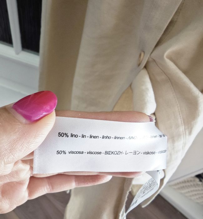 ZARA лен макси рокля тип риза