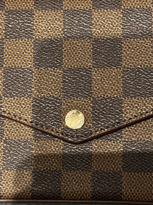 LV pochette bag with gold chain