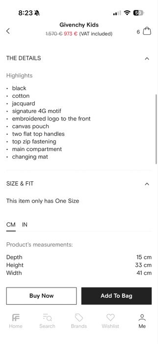 Чанта за бебешка количка Givenchy changing bag