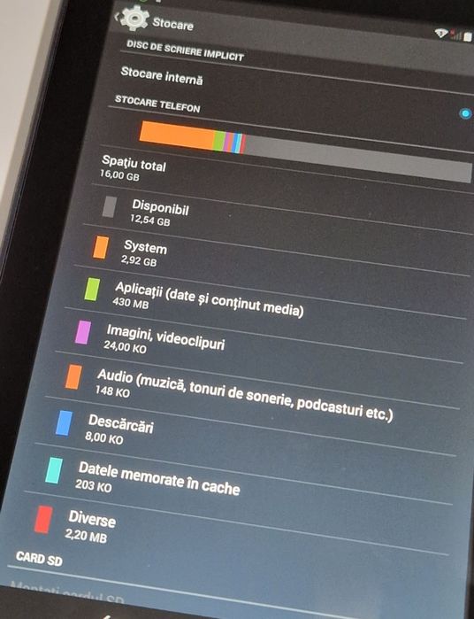 Tableta Lenovo cu android 4.4.4