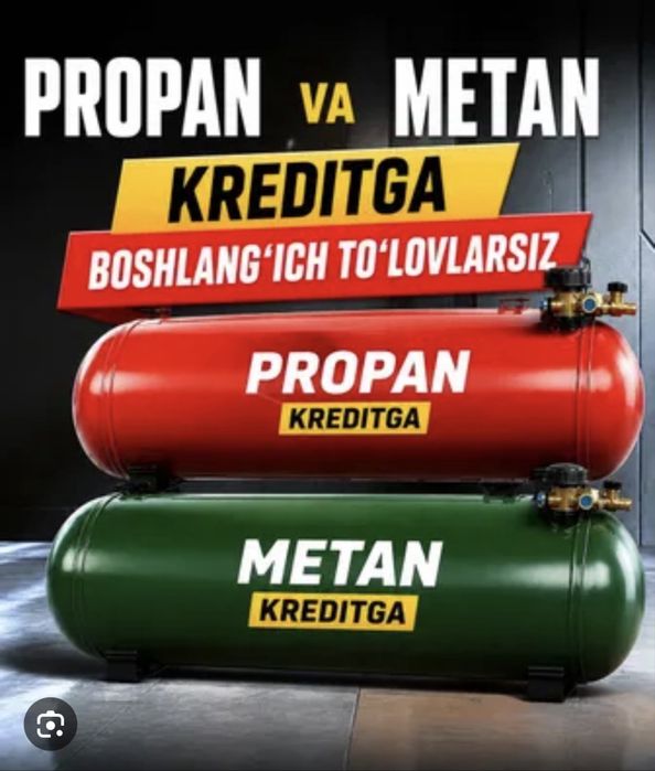 Metan propan halol nasiya savdoga hamma turdagi avtomobilarga ornatami