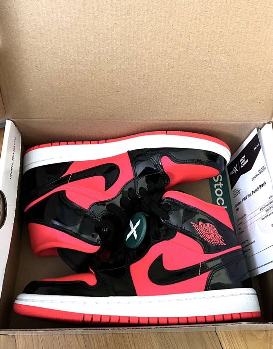 Air Jordan 1 Sisterhood Mid, Green toe low, Bright crimson