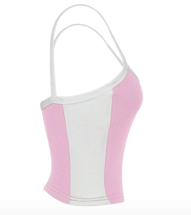 Розов понтик с бели презрамки