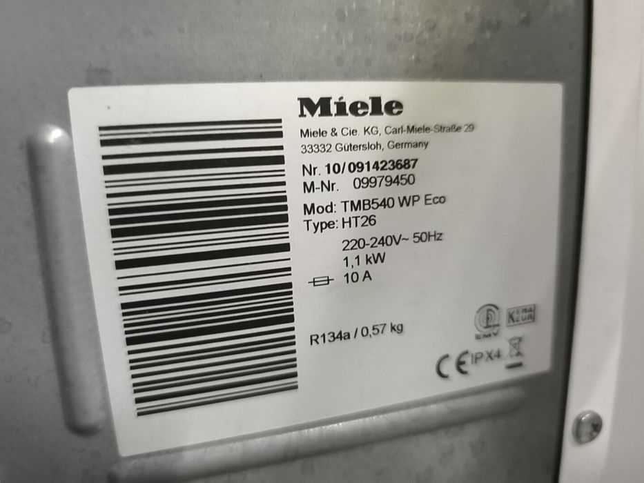 Сушилня Miele TMB 540 WP Eco - 8кг. Термопомпа клас А+++