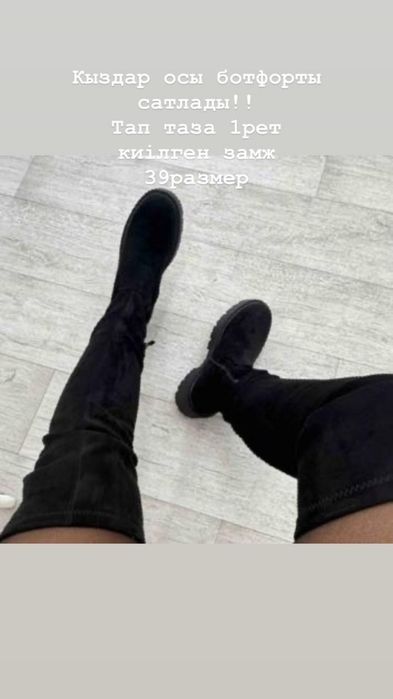 Ботфорты черный ж