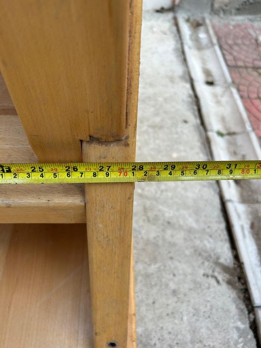 Scara interior lemn masiv cu dimensiunile în foto