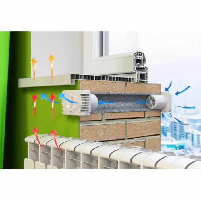 Установка приточного клапана