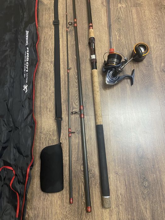 Vand combo lanseta feeder Browning si mulineta Daiwa legalis