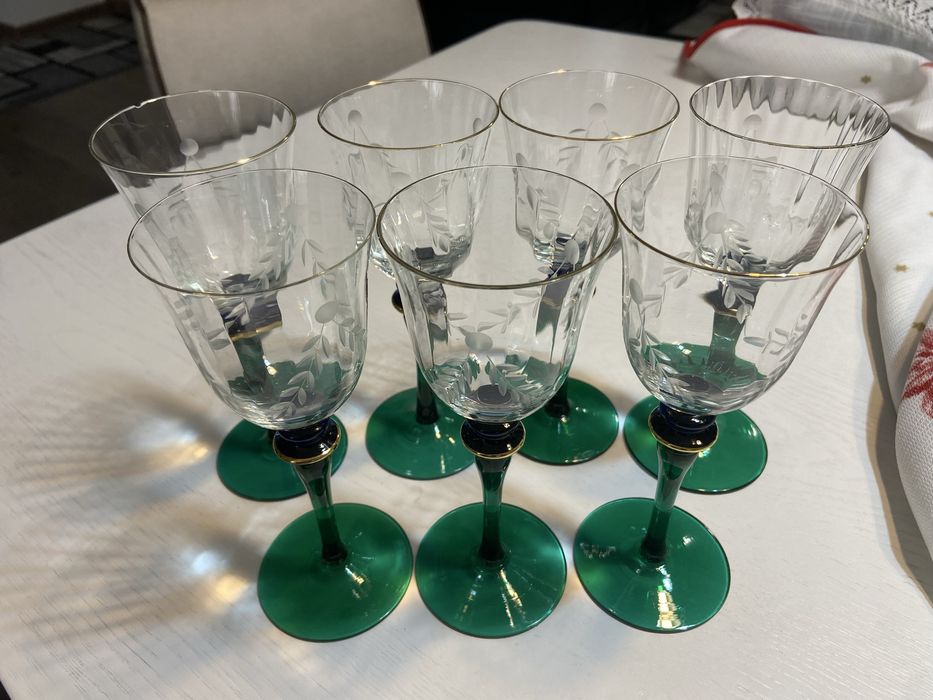 Pahare Cobalt Crystal Wine cu picior