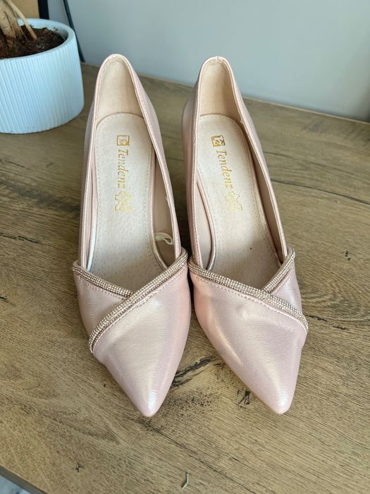 Дамски обувки розово злато