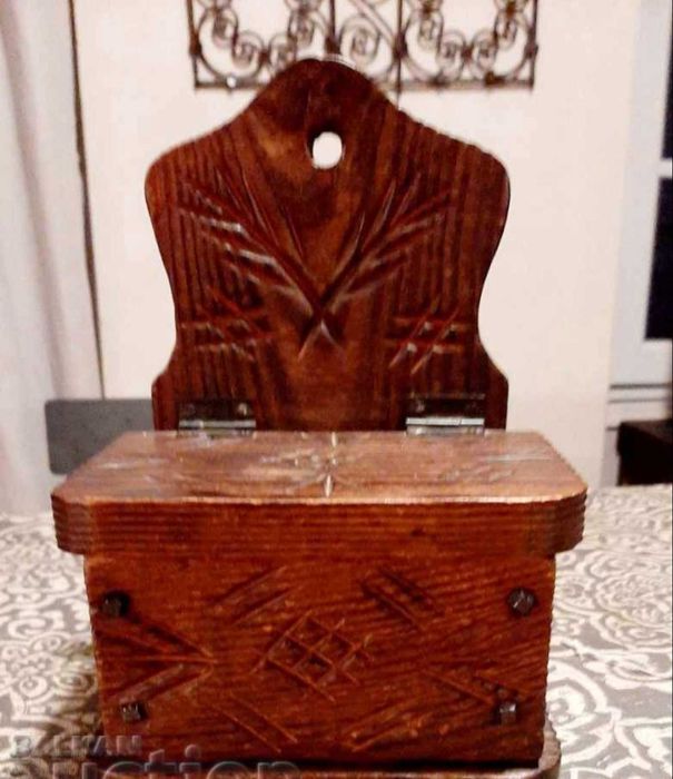 дървена кутия за брашно, сол