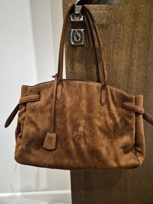 кафява чанта ,велур