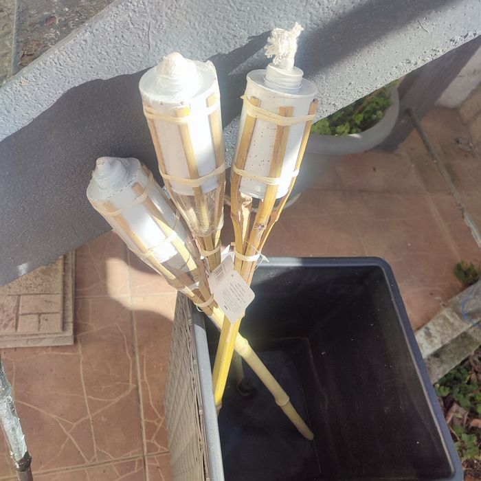 Градински факли от бамбук