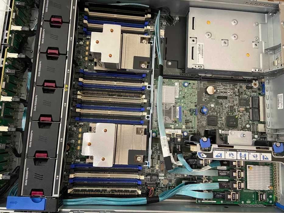 HPE DL380 Gen9 2* Xeon E5-2699 v3, 32GB DDR4, 21.6TB HDD, 24 x 900GB SAS, сървър G9