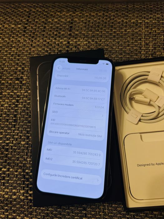 iPhone 12 Pro Graphite 128 GB – stare Ca Nou