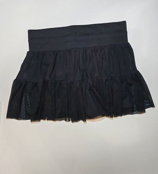 Fusta tenis plisata dama cu pantaloni scurti talie inalta neagra XL