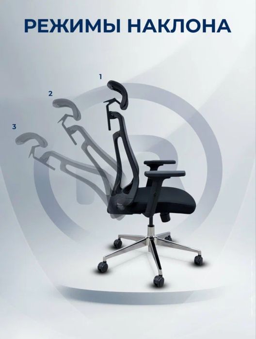 Топовое эргономичное кресло ERGO Air Pro HB Black (Сетка, Полный компл