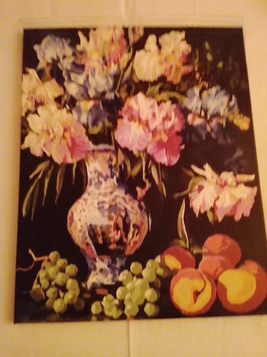 Tablou pictat flori 50x40