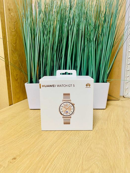 КАТО НОВ !!! Huawei Watch GT 5 Gold JNA-B19M Gold Milanese Strap, 41mm, GPS, ГАРАНЦИЯ