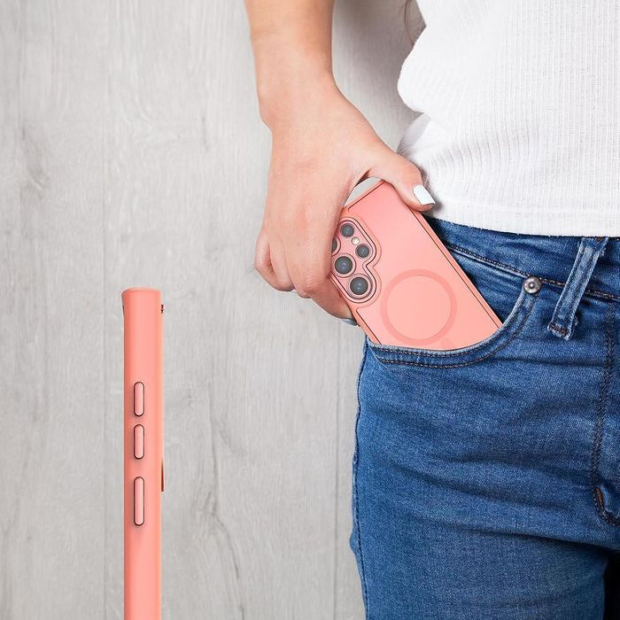 Матов magsafe кейс за samsung galaxy s24 ultra - розов