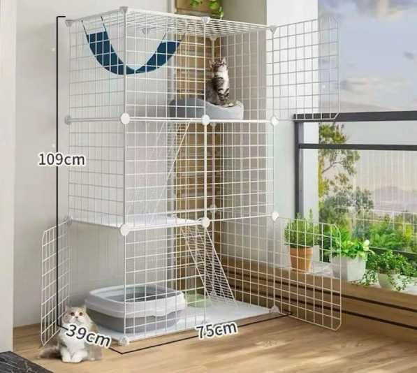 Модулна клетка от сглобяеми метални елементи за домашни любимци