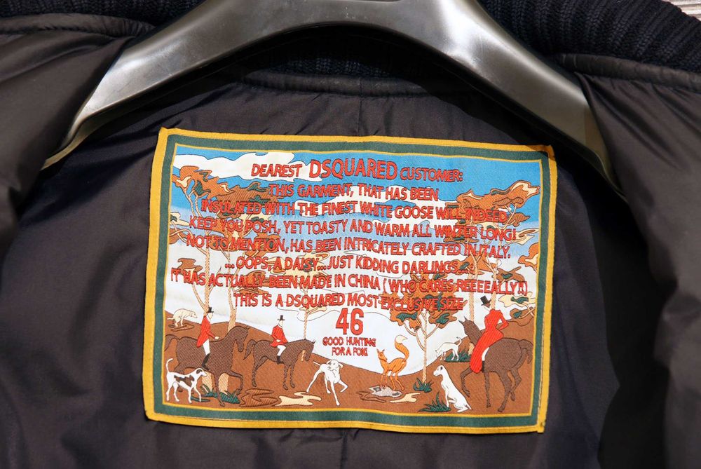 Dsquared2 Оригинално зимно яке с гъши пух. Цвят черен. Размер S-M (46)