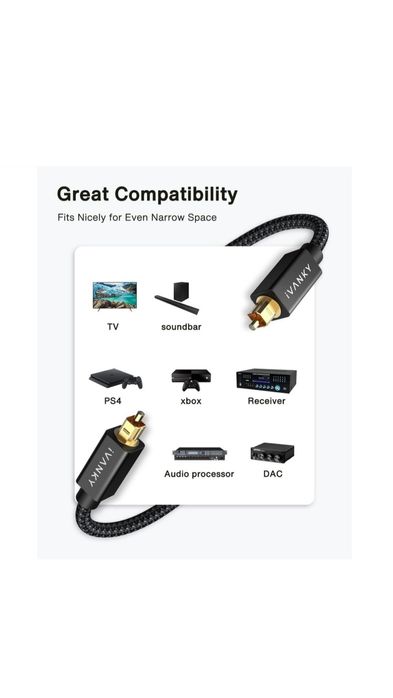 Cablu audio optic coaxial digital