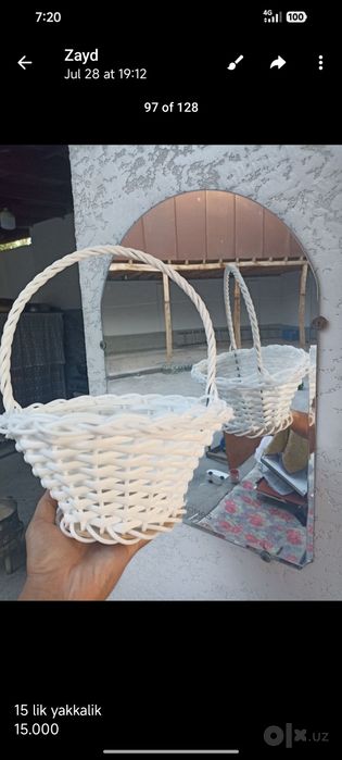 Gul meva shokolad sovgʻalar uchun rattan savatlar