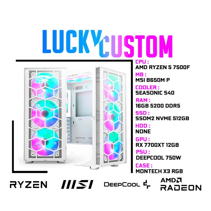 [RYZEN] MSI B650 Ryzen 7500F DDR5 16Gb RX7700XT 12Gb