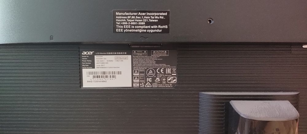 Монитор Acer LED 24 инча