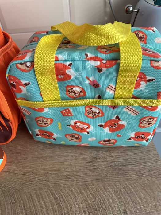 Раница за училище на Disney + чанта за храна и шише