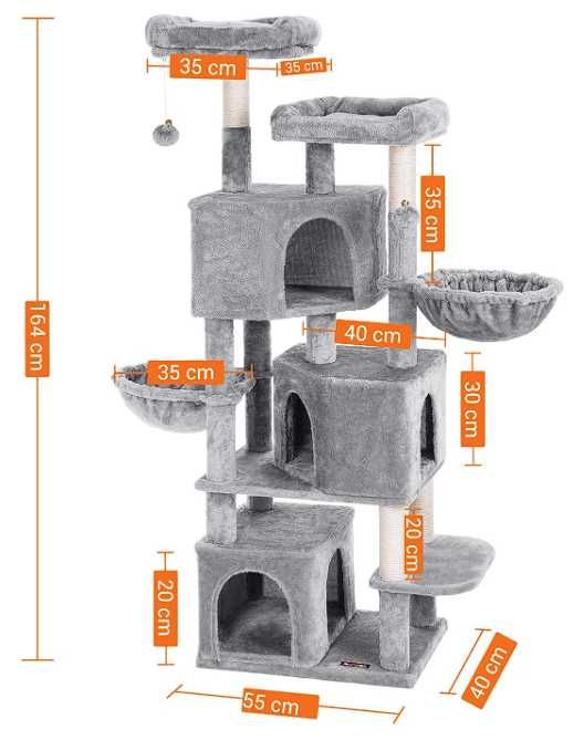 Turn ansamblu de joaca pentru pisici FEANDREA  55x40x164cm