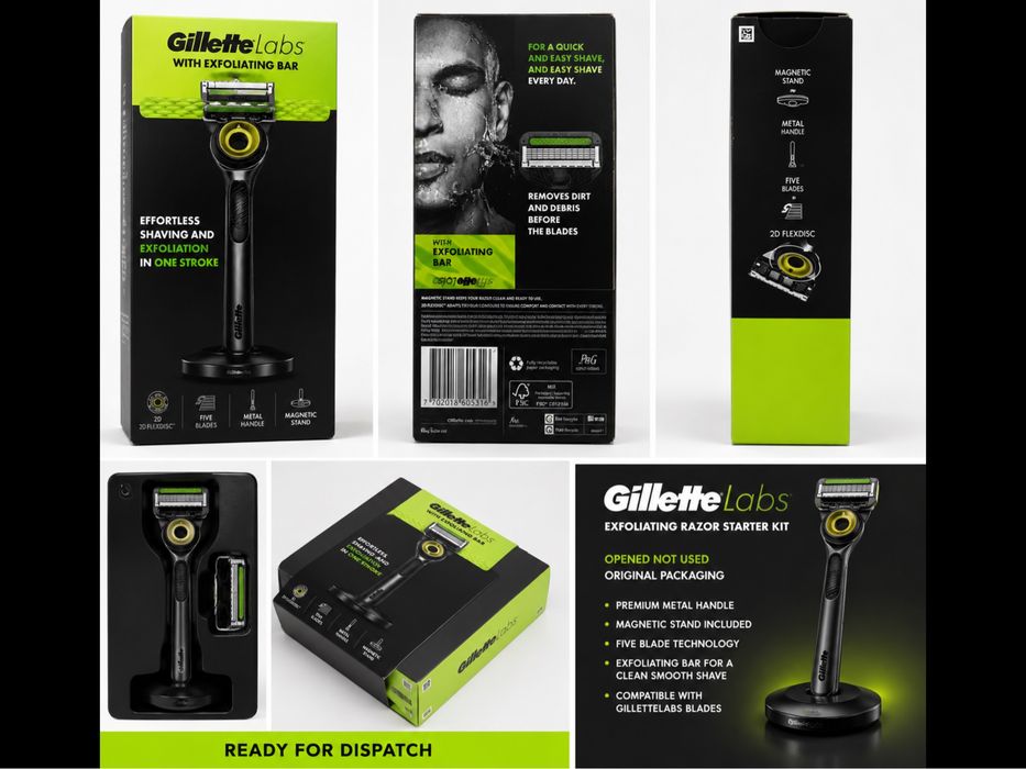GilletteLabs Aparat de Ras Premium Cu Suport Magnetic Deschis Dar Nefolosit