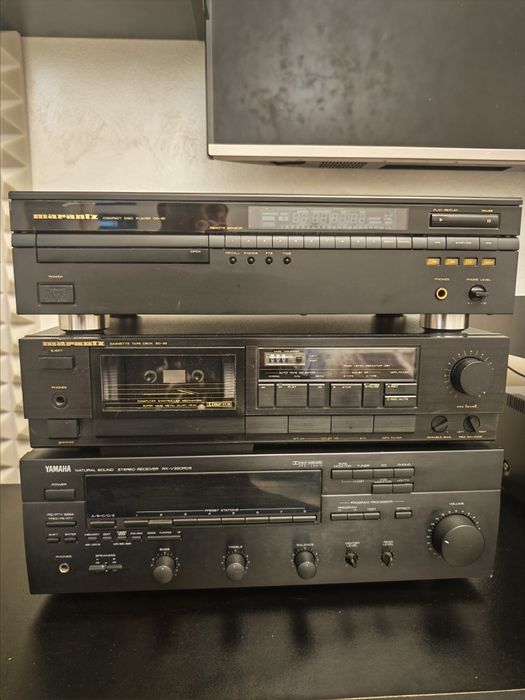 CD player Marantz CD-60,deck Marantz SD-35,amplificator Yamaha RX-V390RDS