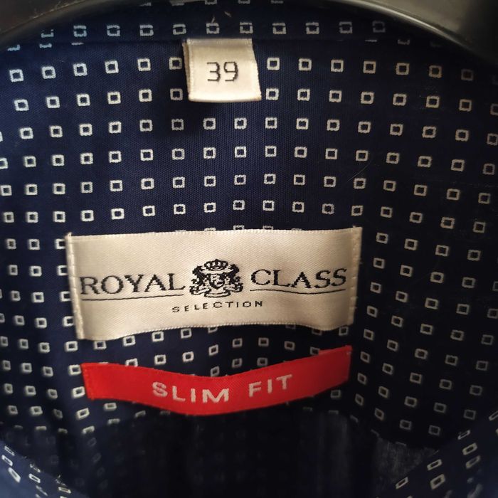 Рубашка мужская синяя ROYAL CLASS М967