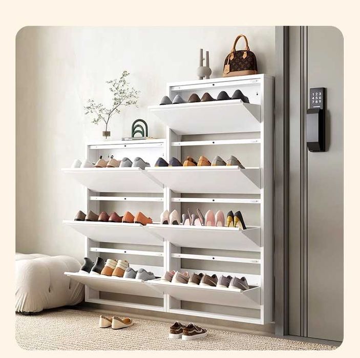 Настенный металлический обувной шкаф/Компактный обувной шкаф из стали