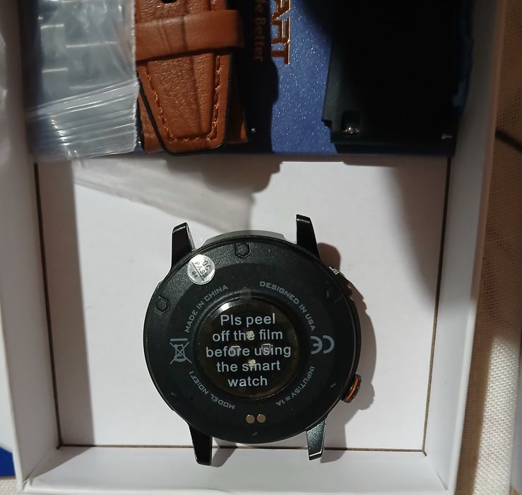 НОВ!Мъжки смарт часовник FOXBOX с функция за телефон, 460 mAh, 1,43 ин