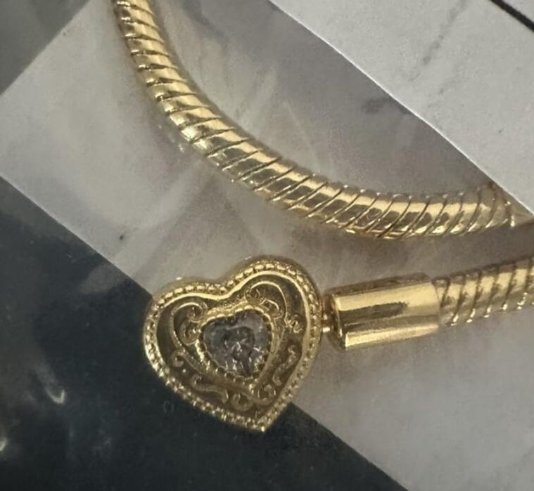 Bratara aur14k  tip pandora 18 cm plata cont