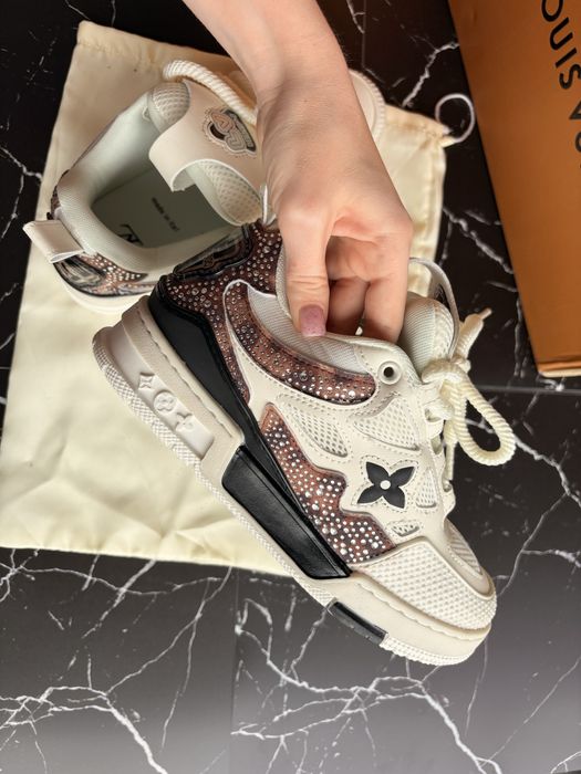Louis Vuitton LV Skate Sneaker damă – animal print & cristale – mărimea 38