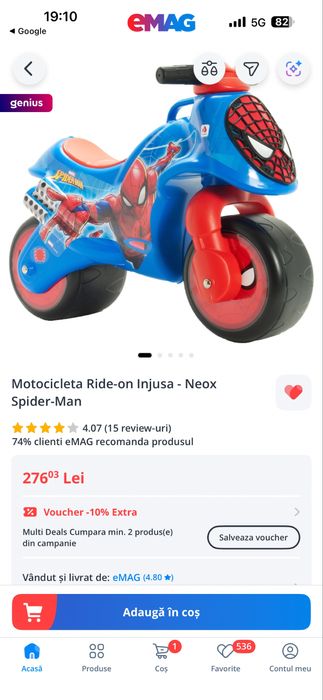 Motocicleta Spiderman