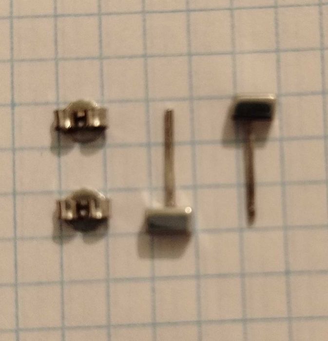 серьги гвоздики пусеты серебро 925