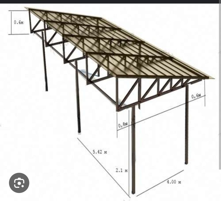 Строим навесы из поликарбоната