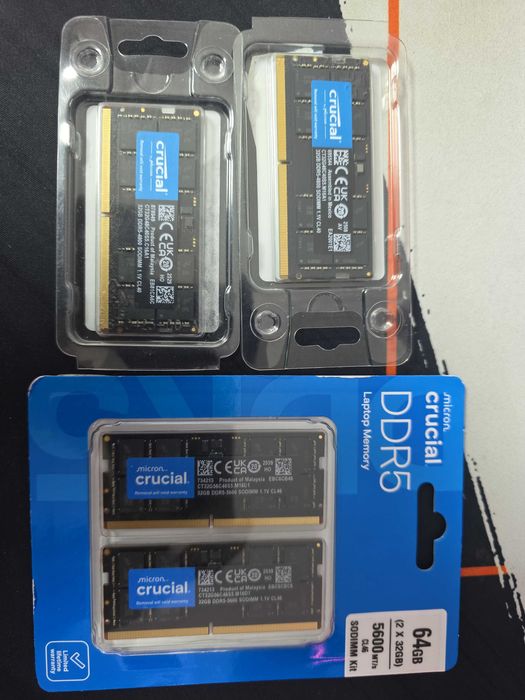 Kit 64GB DDR5 SODIMM Crucial 4800-5600MHz