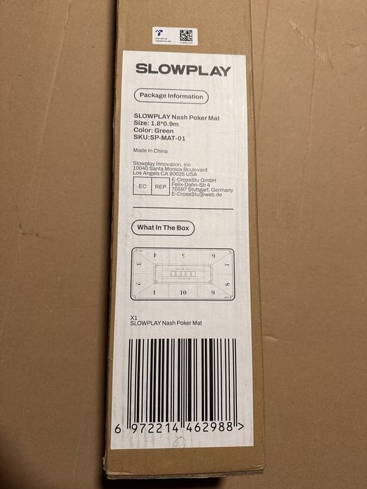 Slowplay Nash Texas Holdem Poker Mat 180x90 cm Nou