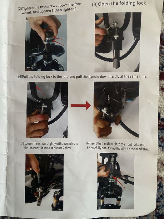 Folding electric scooter